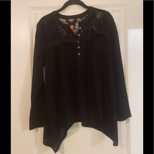 Summer & Rose Thermal Top with Lace Detail